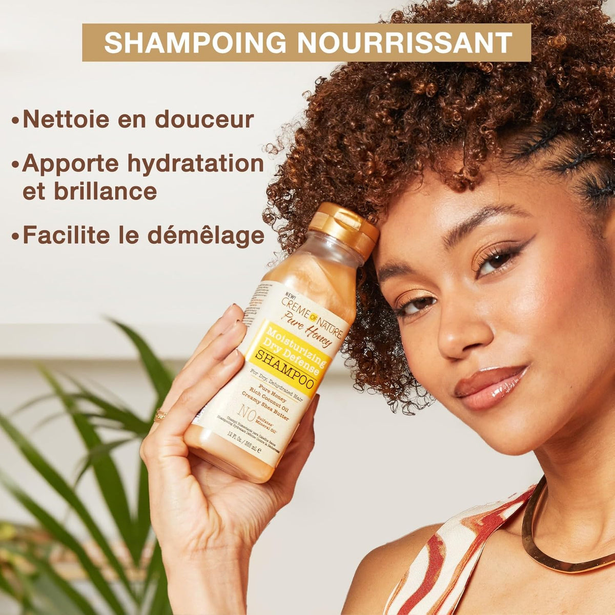 Creme of Nature Pure Honey Feuchtigkeits-Shampoo für trockene Haut | 355 ml