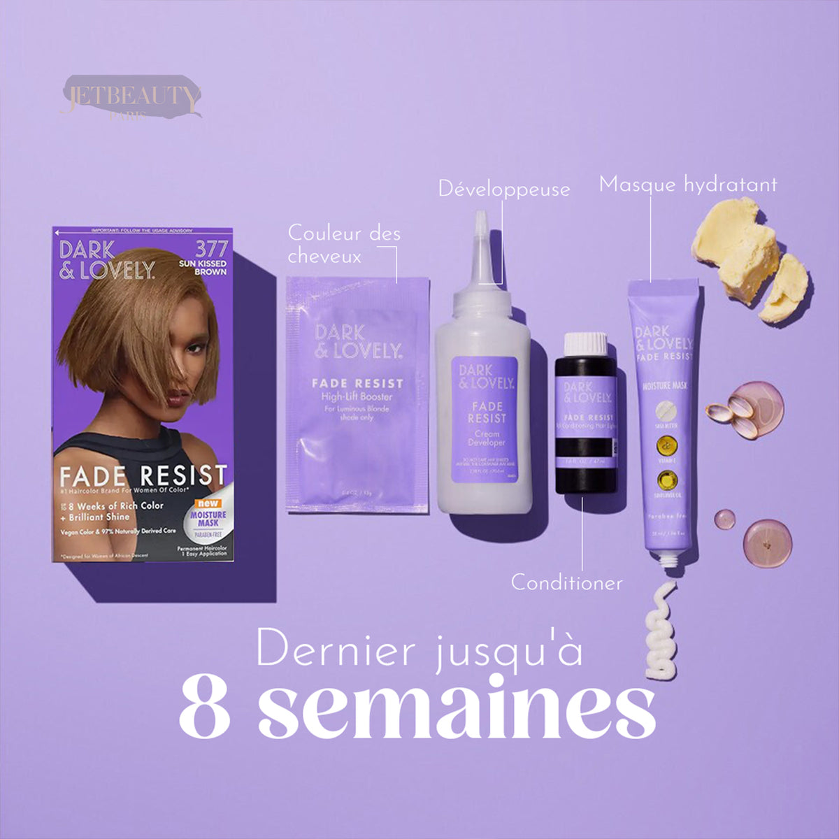 Dunkle und schöne goldbraune Haarfarbe Nr. 377