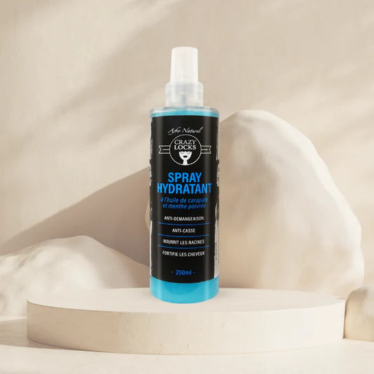 Crazy Pouss Locks Kombi-Set – Gelocks Fixation Forte (Schwarz) 300 g, Waschshampoo 250 ml, Feuchtigkeitsspray mit Karapetöl und Pfefferminze 250 ml