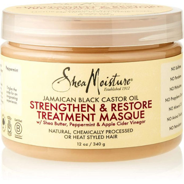 Shea Moisture Strengthen & Restore Behandlungsmaske | 12 Unzen