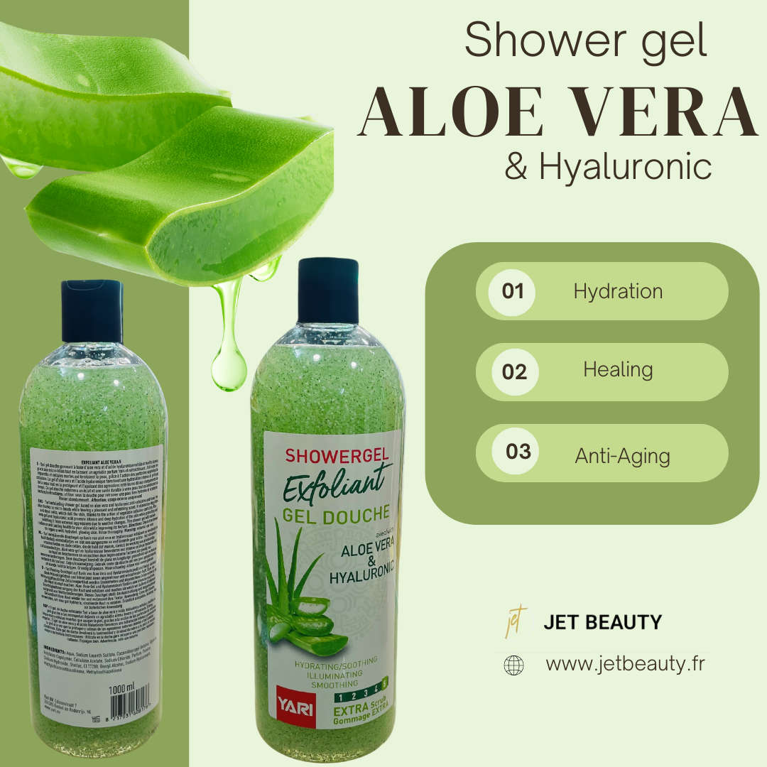 Exfoliating shower gel Aloe vera & Hyaluronic 1L