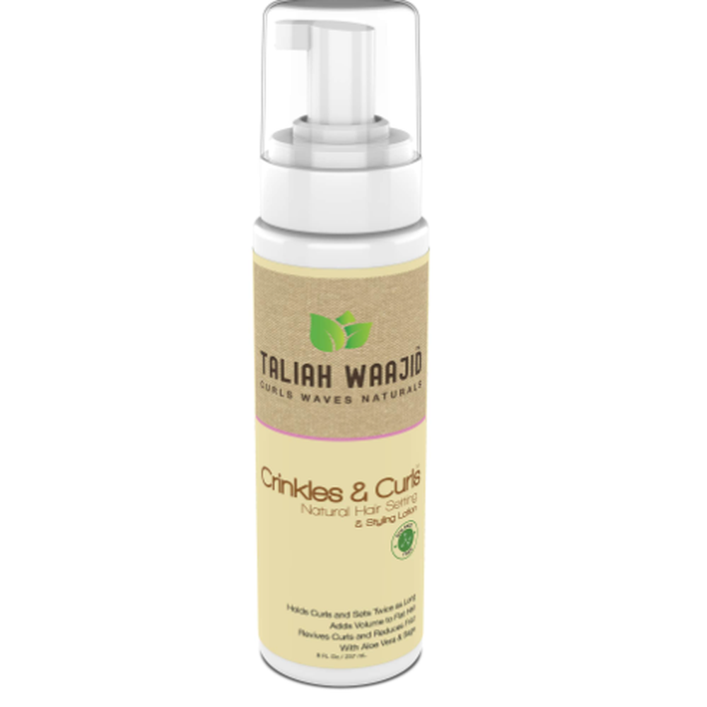 Taliah Waajid Curls, Waves & Naturals Crinkles & Curls Lotion de réglage et de coiffage pour cheveux naturels (8 oz.)