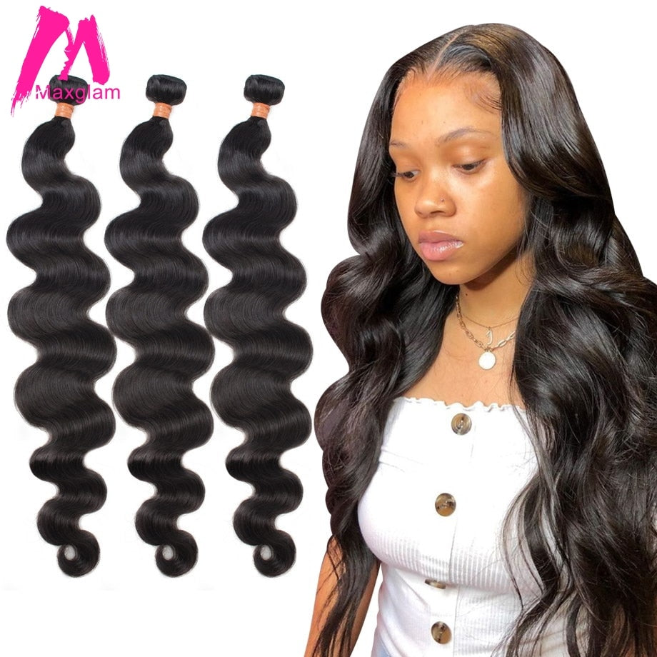 Brazilian Wavy Remy Hair Extensions, 8-30 Inches: 1 Pack