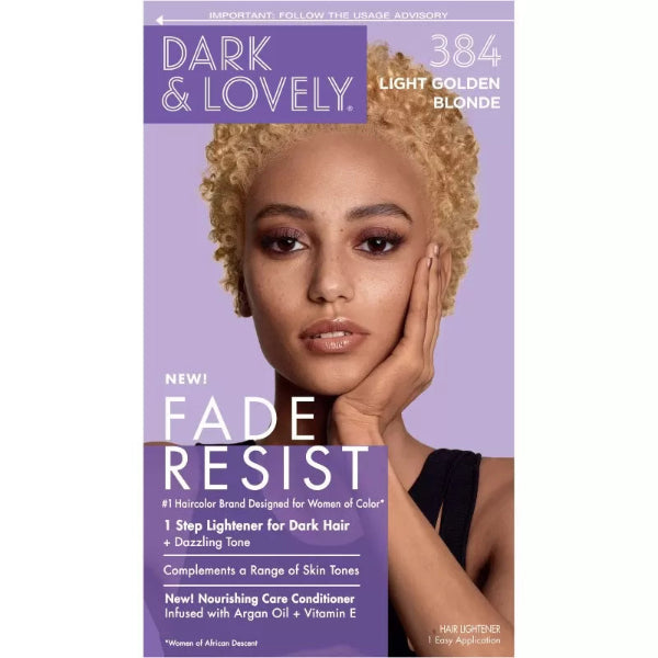 Dark and lovely coloring "light golden blonde" N°384