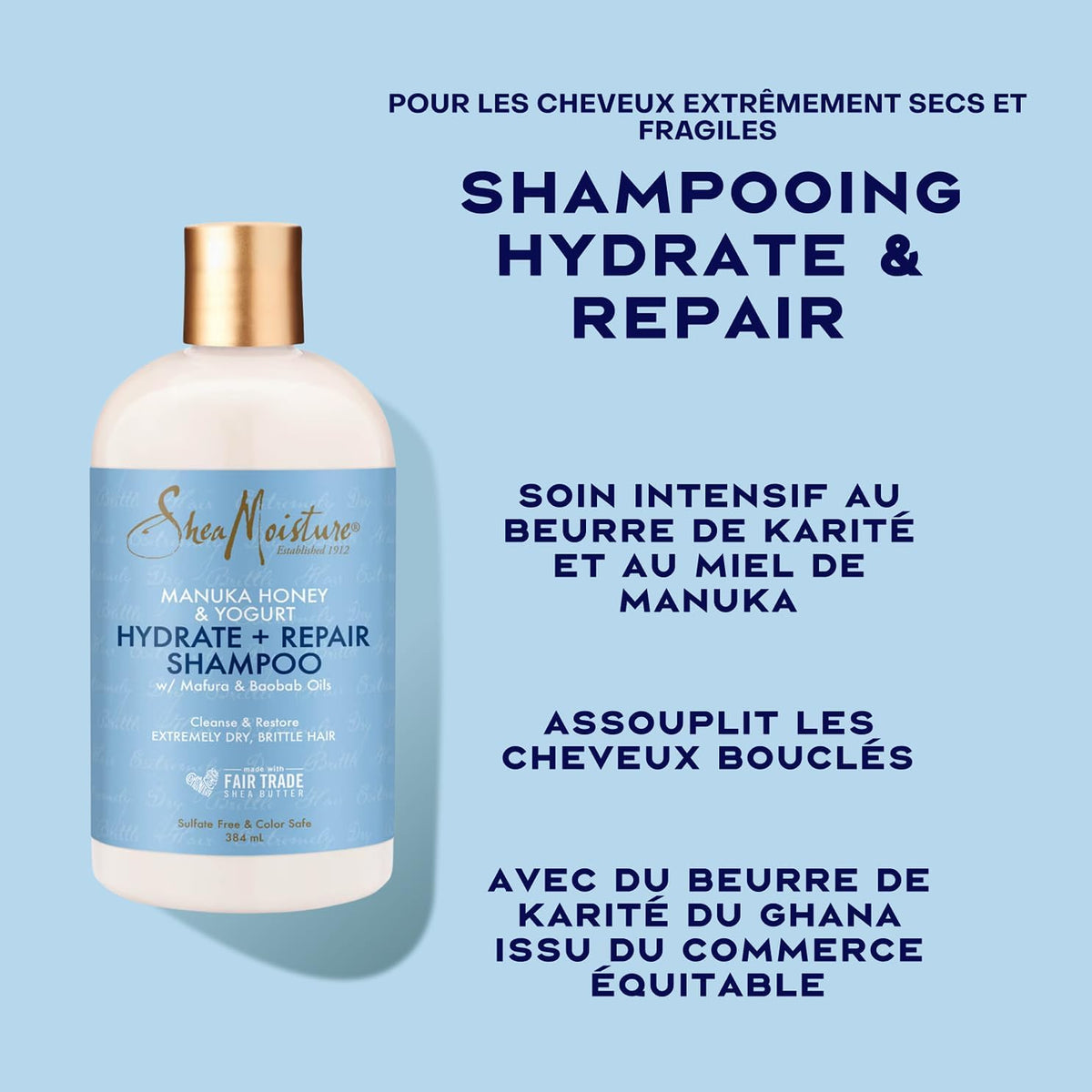 Shea Moisture - Shampoing Manuka Honey & Yogurt 384ml