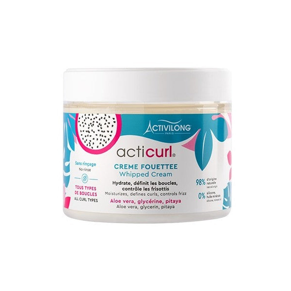 ACTIVILONG Crème fouettée ACTICURL en aloe vera, glycerine, pitaya Activilong Cream Fouettée est l'indulgence ultime en matière de soins capillaires qui vous laissera des cheveux doux