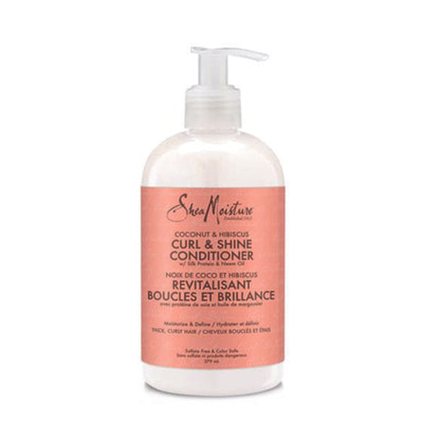Shea Moisture Coconut & Hibiscus Curl TRIO : Comprend Curl & Shine Shampoo, Curl & Shine CONDITIONER, Curl Enhancing Smoothie de Shea Moisture.
